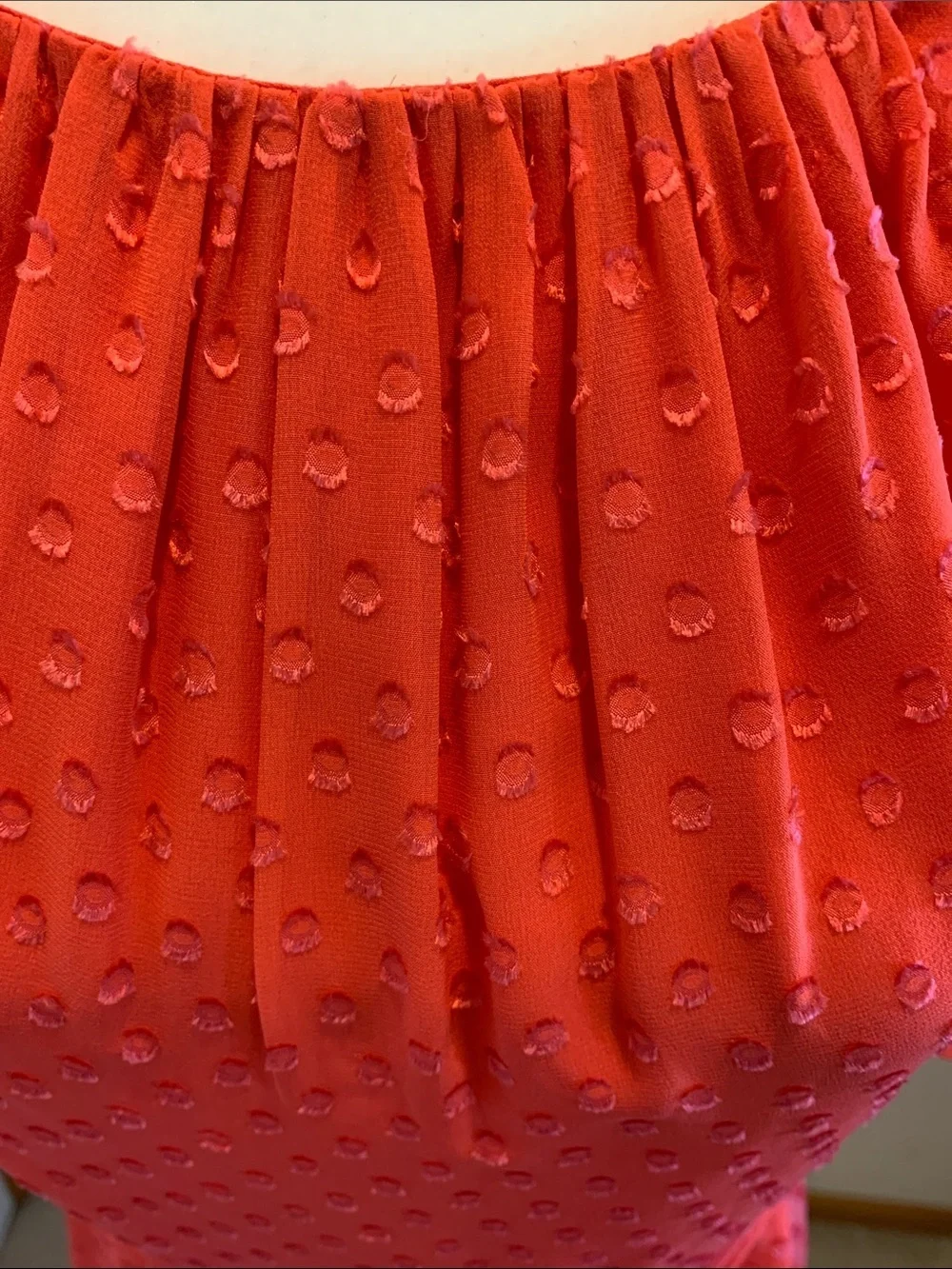 NWT Kate Spade Clipped Chiffon Dress in Paprika(653). Midi Dress with Tie Waist.